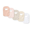 Solid Organic Cotton Baby Bibs 5 Pack - Pink Sand