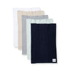 Solid Organic Cotton Burp Cloths 5 Pack - Midnight