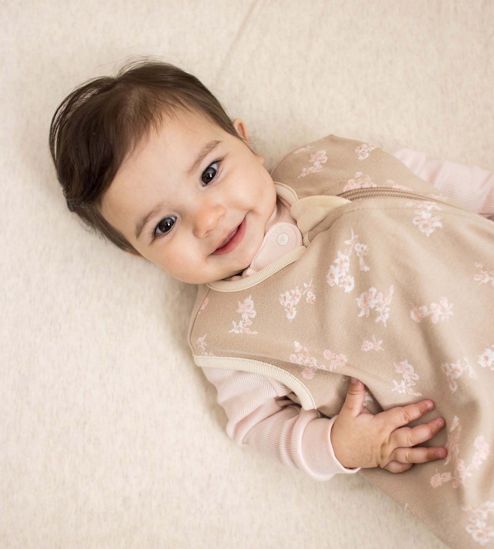 Navigate to: Whimsical Floral Organic Lightweight Beekeeper™ Wearable Baby Blanket - View 2