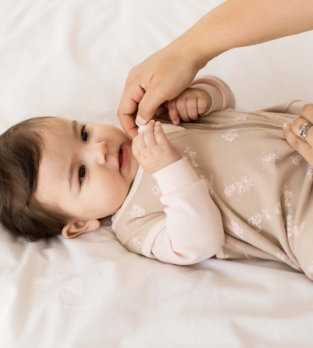 Whimsical Floral Organic Lightweight Beekeeper™ Wearable Baby Blanket