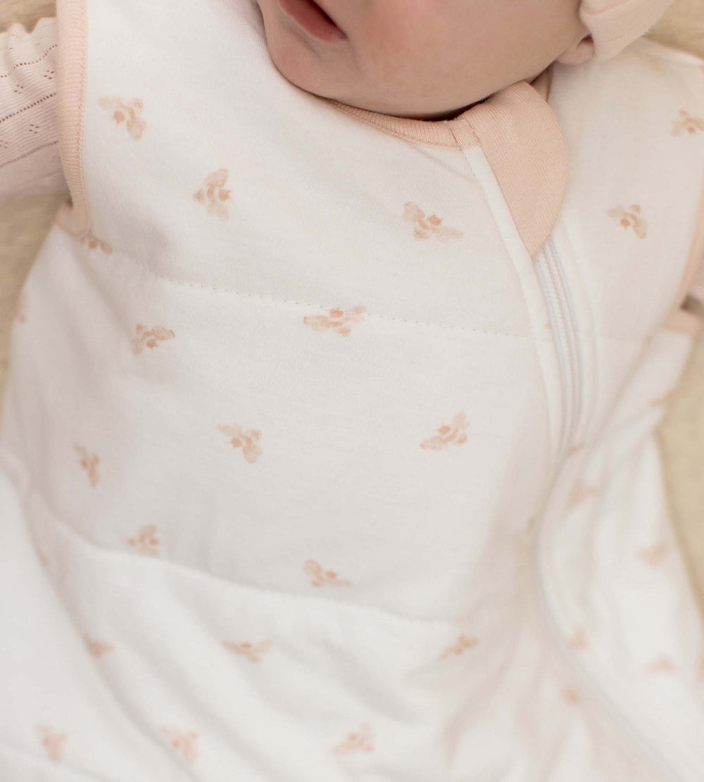 Golden Bee Organic Warmer Beekeeper™ Wearable Baby Blanket - Ranunculus