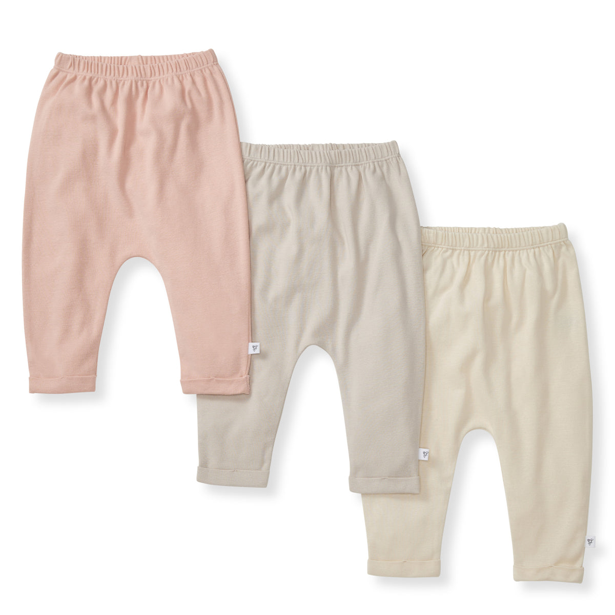 Solid Organic Cotton Pants 3 Pack Sand