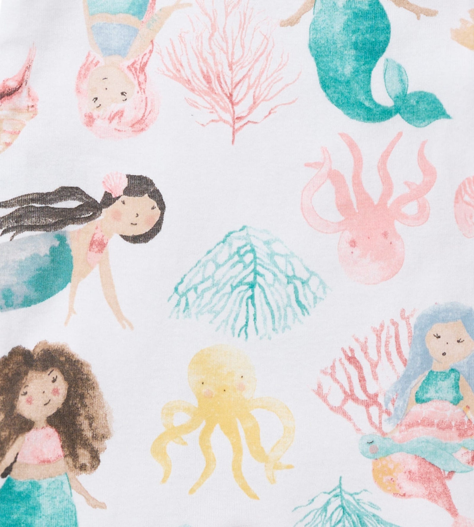 Magical Mermaids Organic Baby Sleeper Romper Swatch
