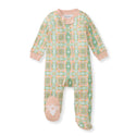 Floral Tile Organic Baby Girl Pajamas