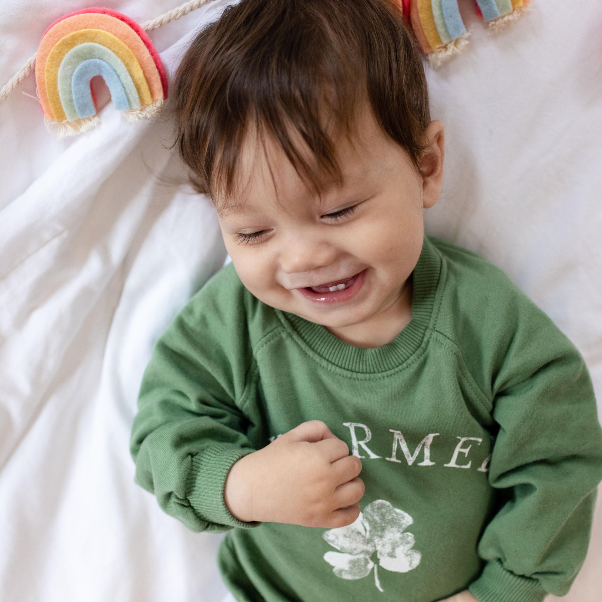 Charmed Organic Green Boy Sweatshirt | St. Patrick's Day