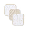 Golden Bee Organic Cotton Knit Terry Washcloths 3 Pack