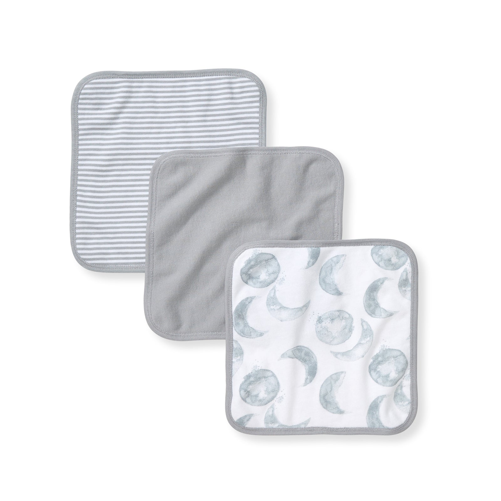 Hello Moon Organic Cotton Knit Terry Washcloths 3 Pack