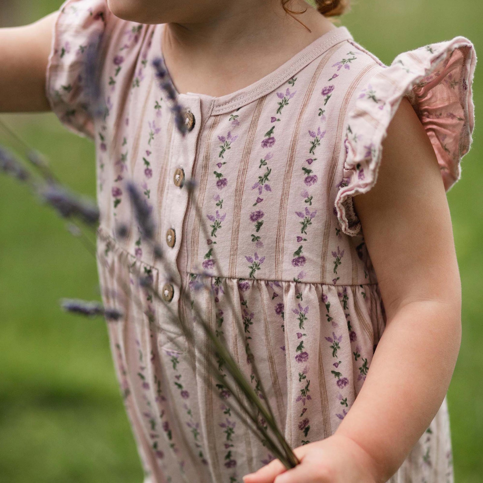 Product Image 1 of Farmhouse Floral Organic Baby Girl Jumpsuit
