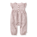 Farmhouse Floral Organic Baby Girl Jumpsuit