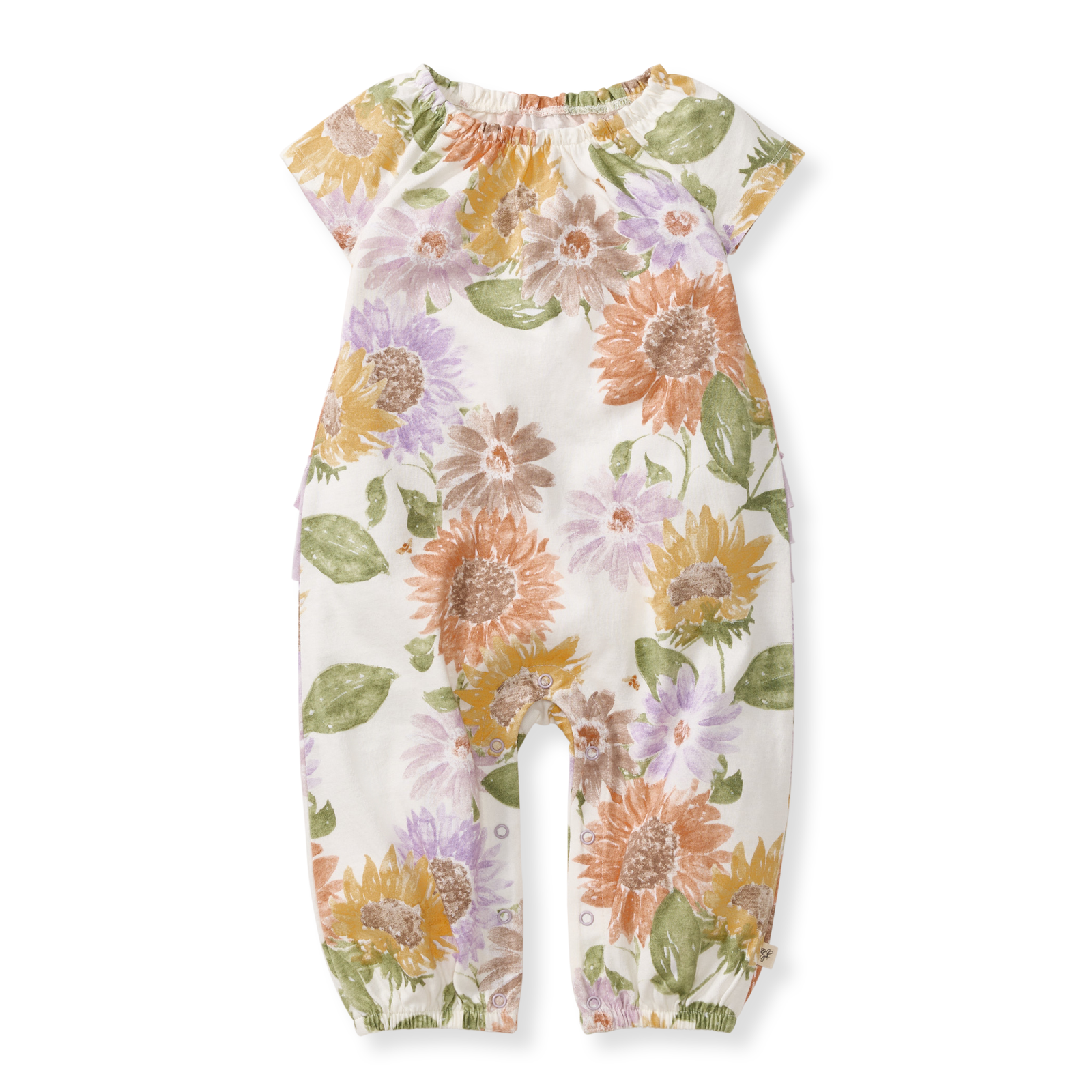 Sweet Sunflowers Organic Baby Girl Jumpsuit