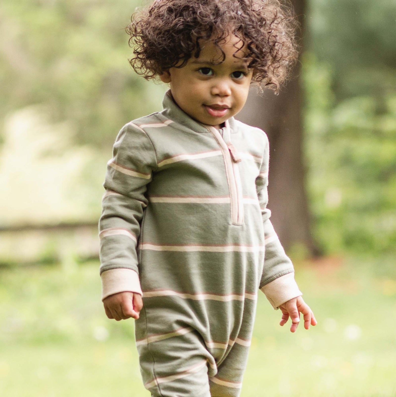 Product Image 1 of Holland Stripe Organic Baby Boy Jumpsuit - Tranquility