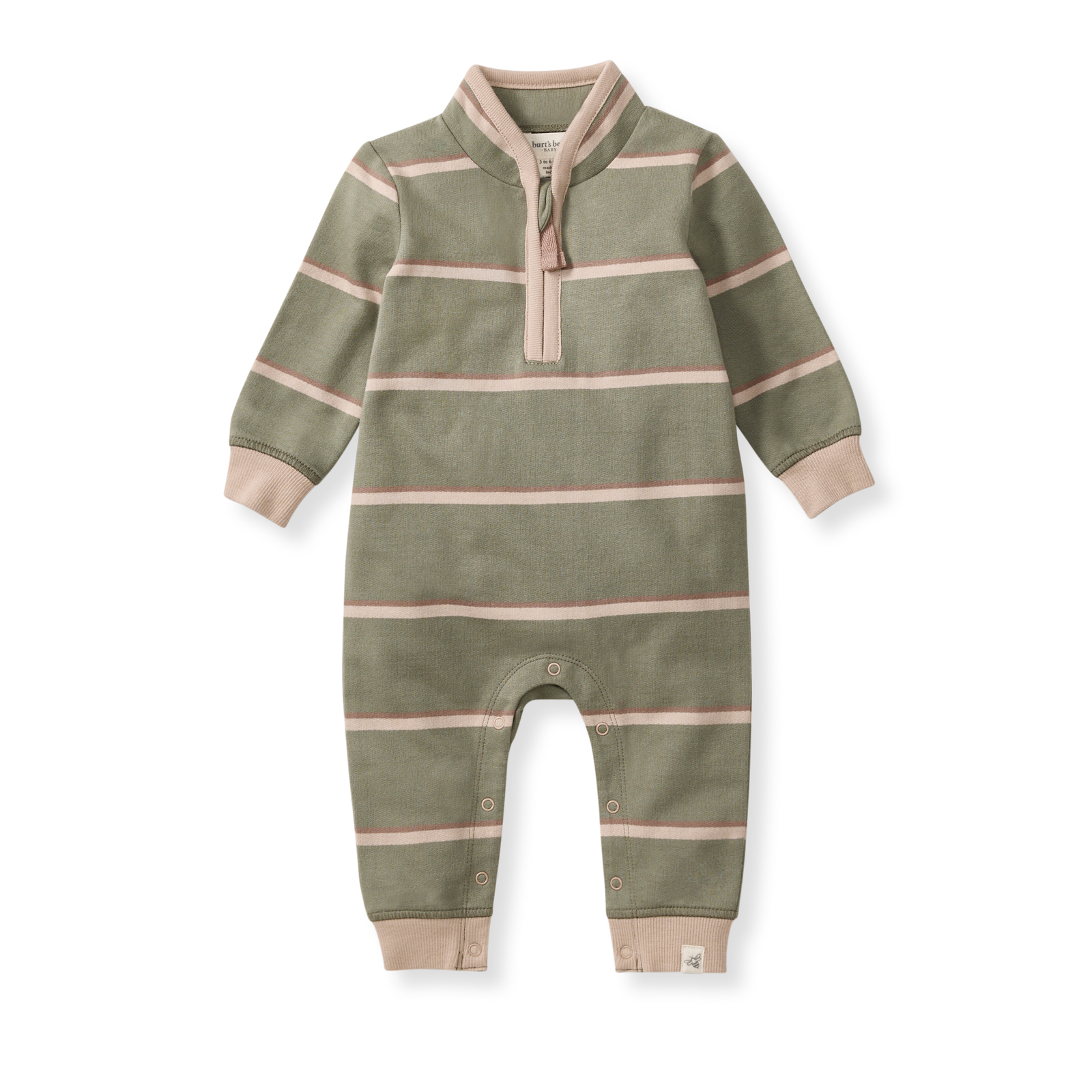 Holland Stripe Organic Baby Boy Jumpsuit - Tranquility