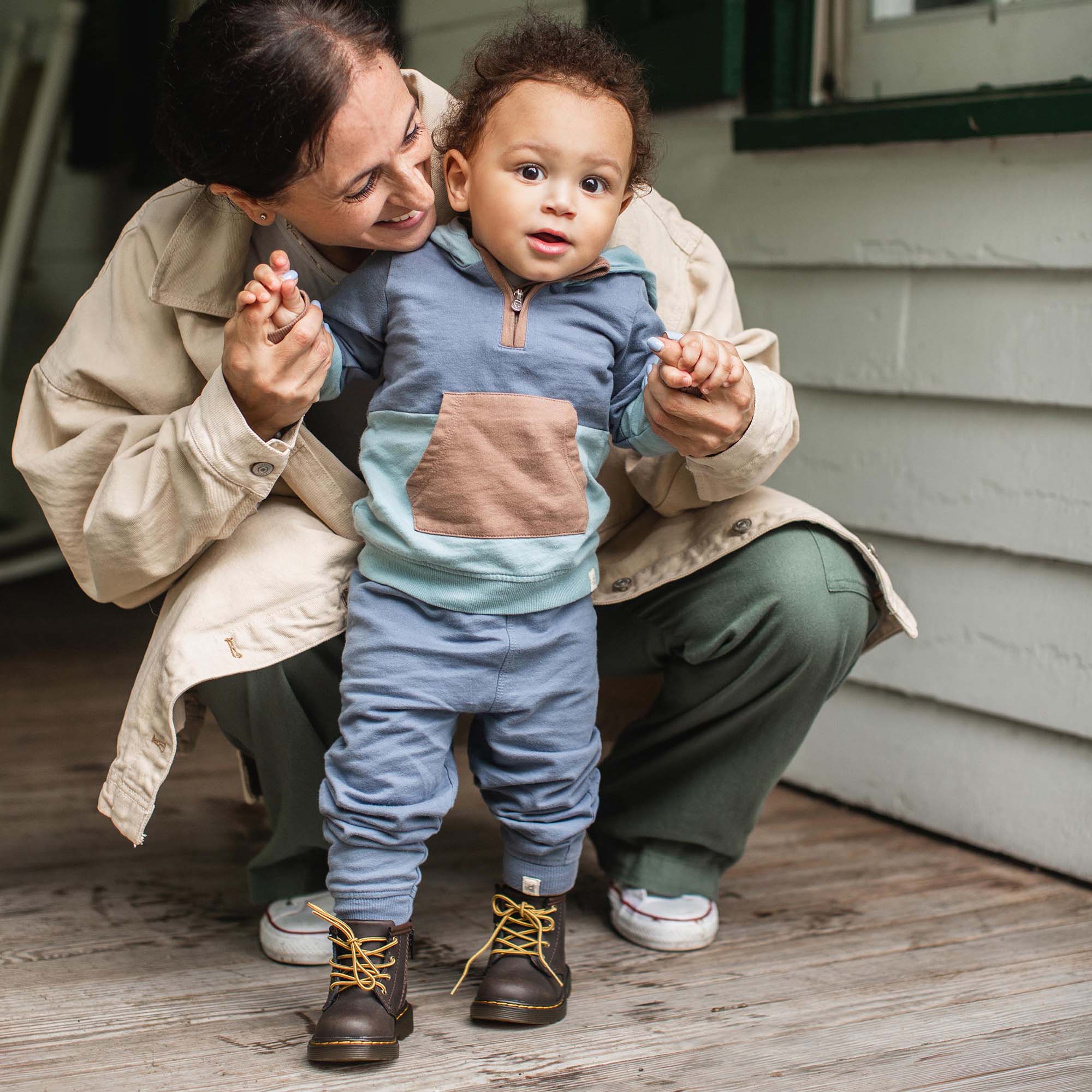 Color Blocked Sweatshirt & Pants Set – Burt's Bees Baby