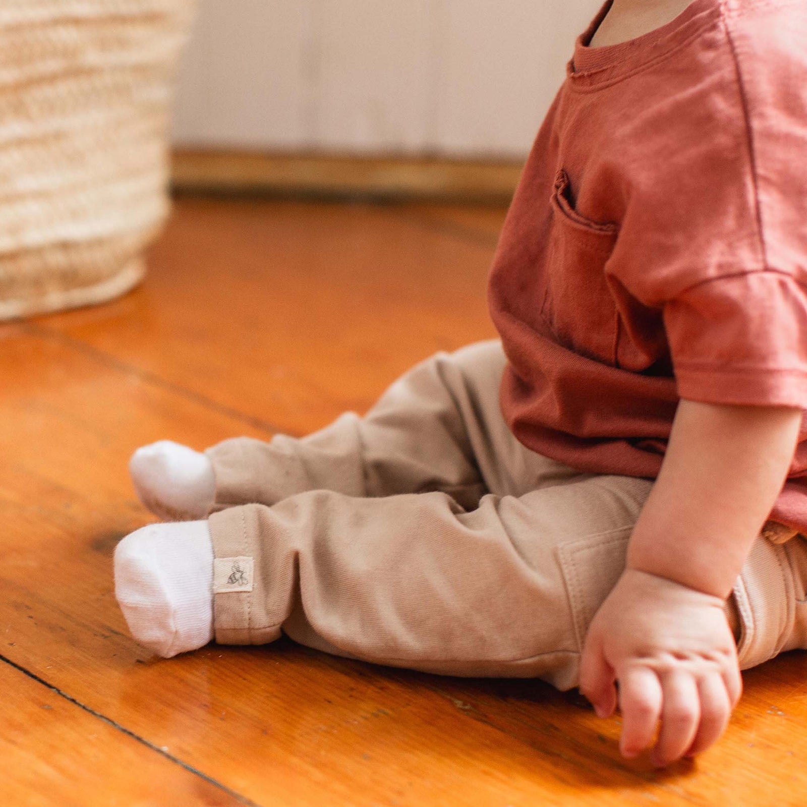 Product Image 1 of Drop Shoulder Organic Boy Tee & Pants Set - Cedar