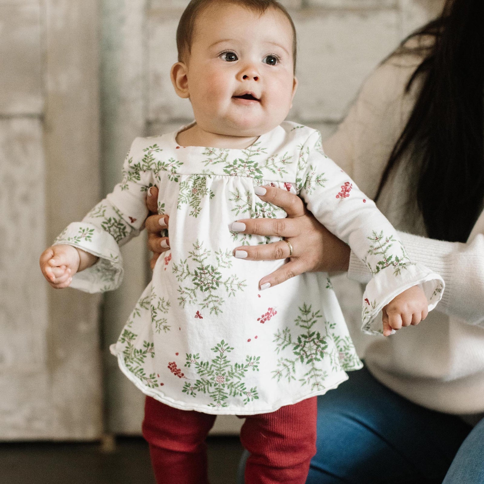 Product Image 1 of Holiday Snowflakes Organic Tunic & Pants Set