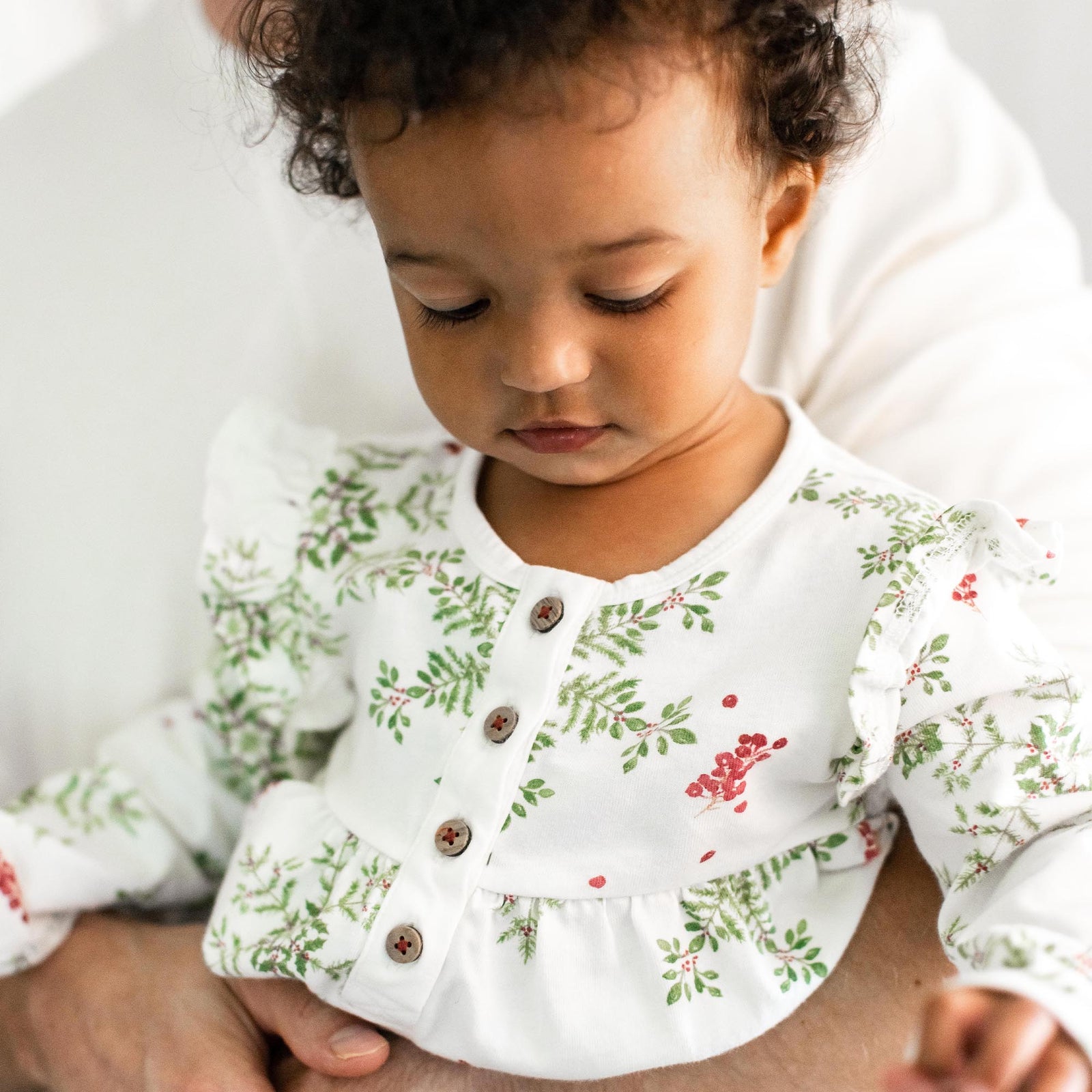 Product Image 1 of Holiday Snowflakes Baby Girl Jumpsuit
