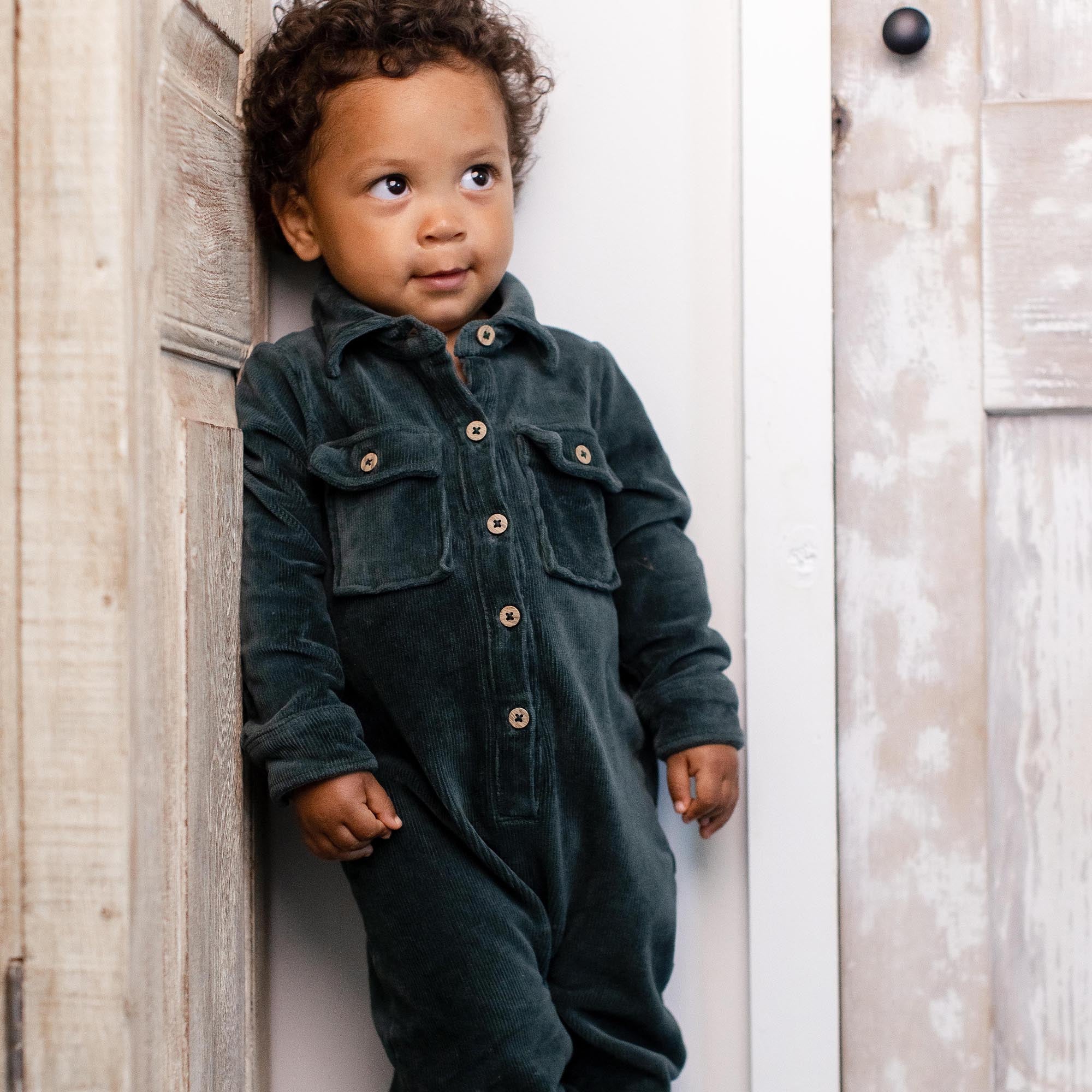 Knit Corduroy Organic Baby Boy Jumpsuit – Burt's Bees Baby