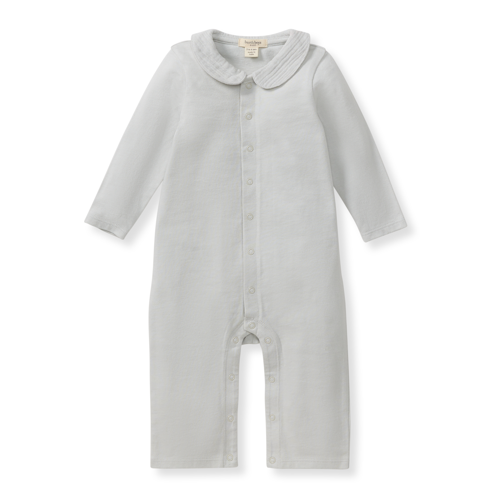 Muslin Collar Baby Boy Blue Jumpsuit