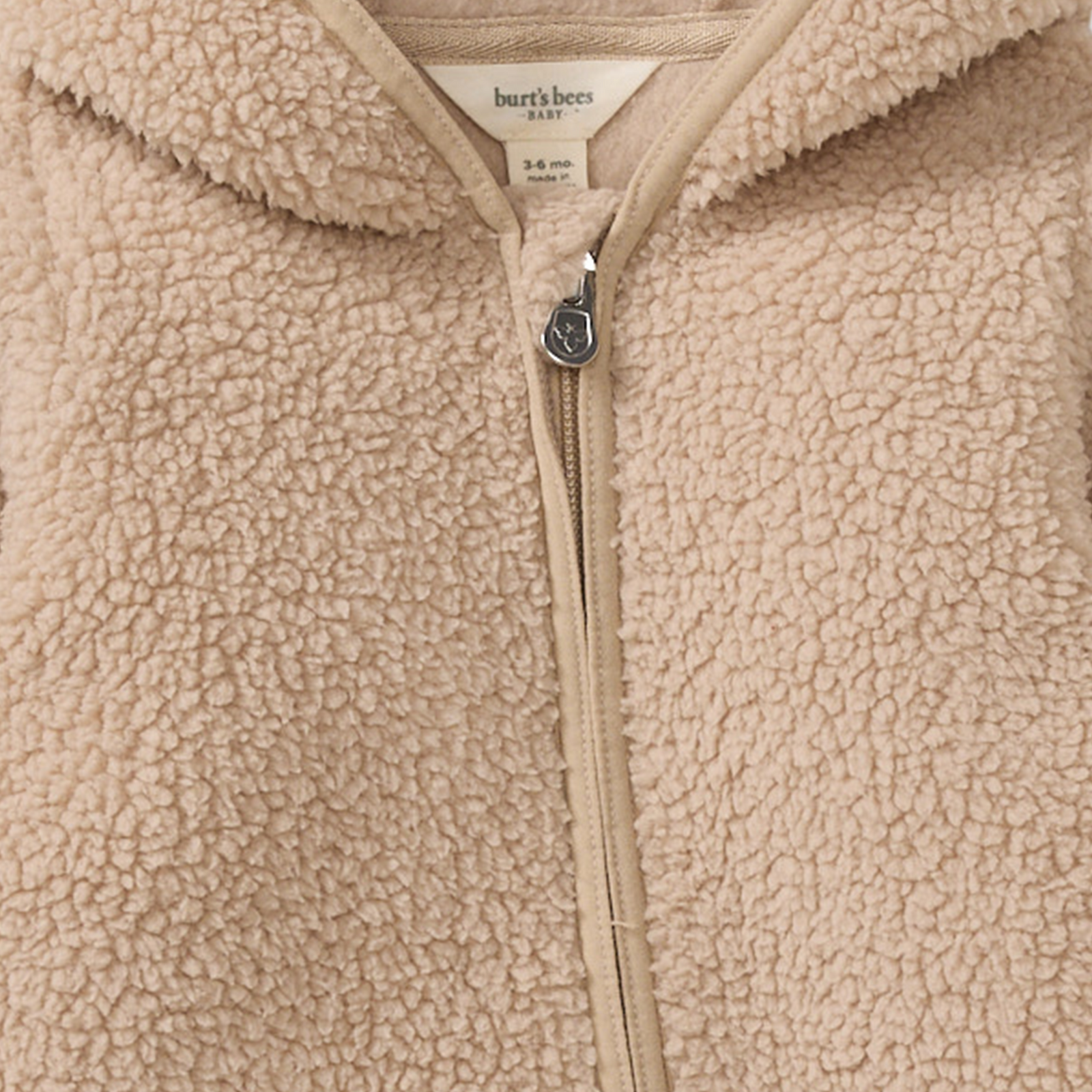 Sherpa-Style Organic Baby Bunting - Delicate Doe Swatch