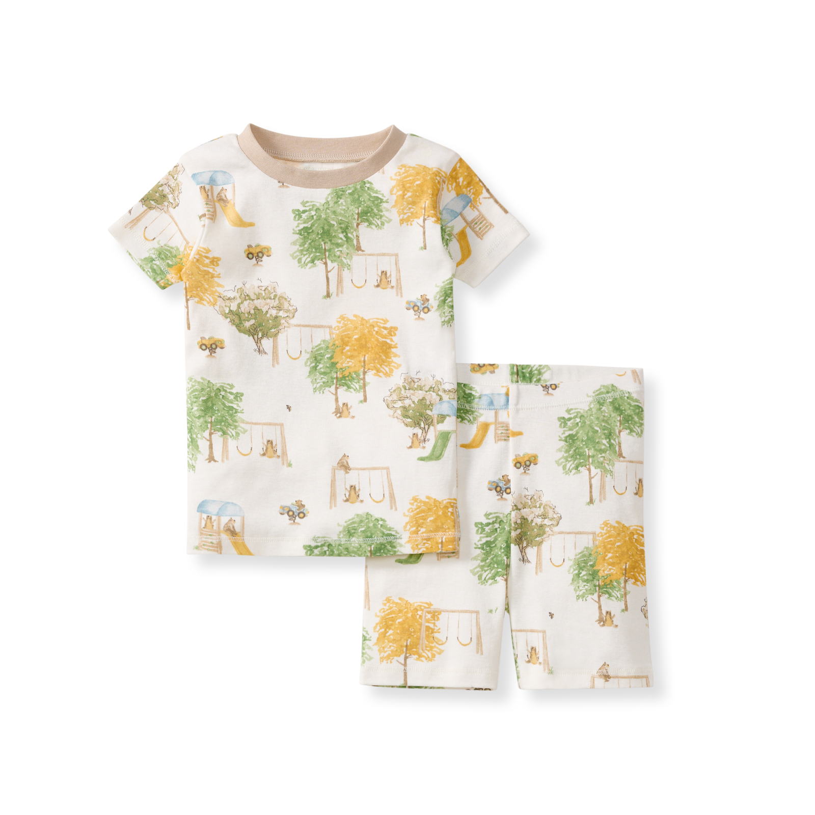 At The Playground Short Sleeve Two-Piece Pajamas