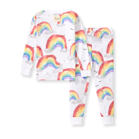 Happy Rainbow Organic Two-Piece Pajamas
