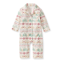 Magical Forest Fair Isle Flannel Jumpsuit