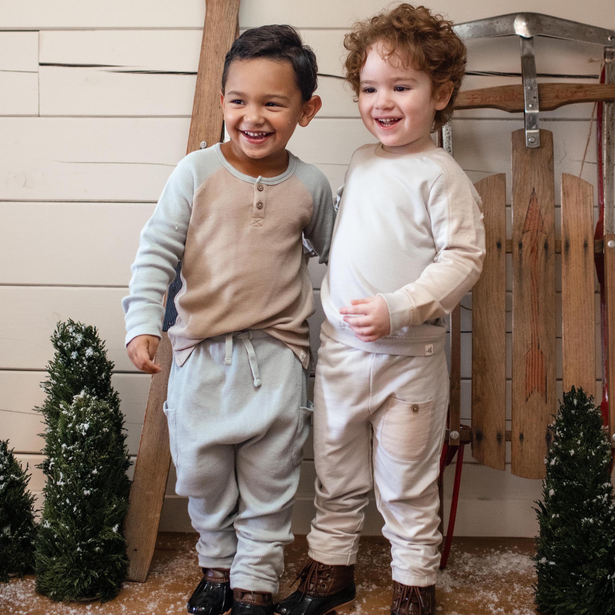 トップス Baby pants set up Organic Thermal Boy Tee & Pants Set – Burt's Bees Baby