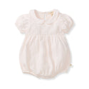 Baby Girl Muslin Collar Bubble Romper