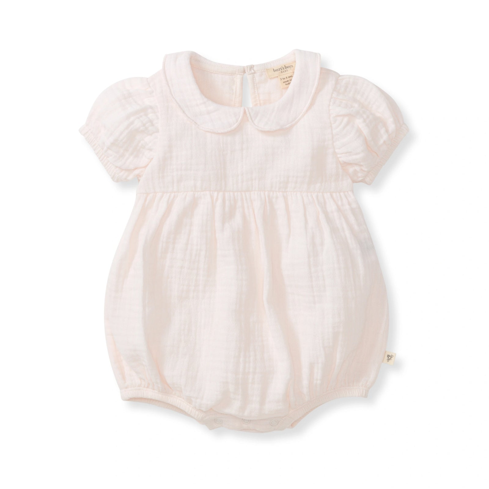 Baby Girl Muslin Collar Bubble Romper
