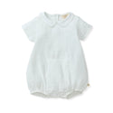 Baby Boy Muslin Collar Bubble Romper