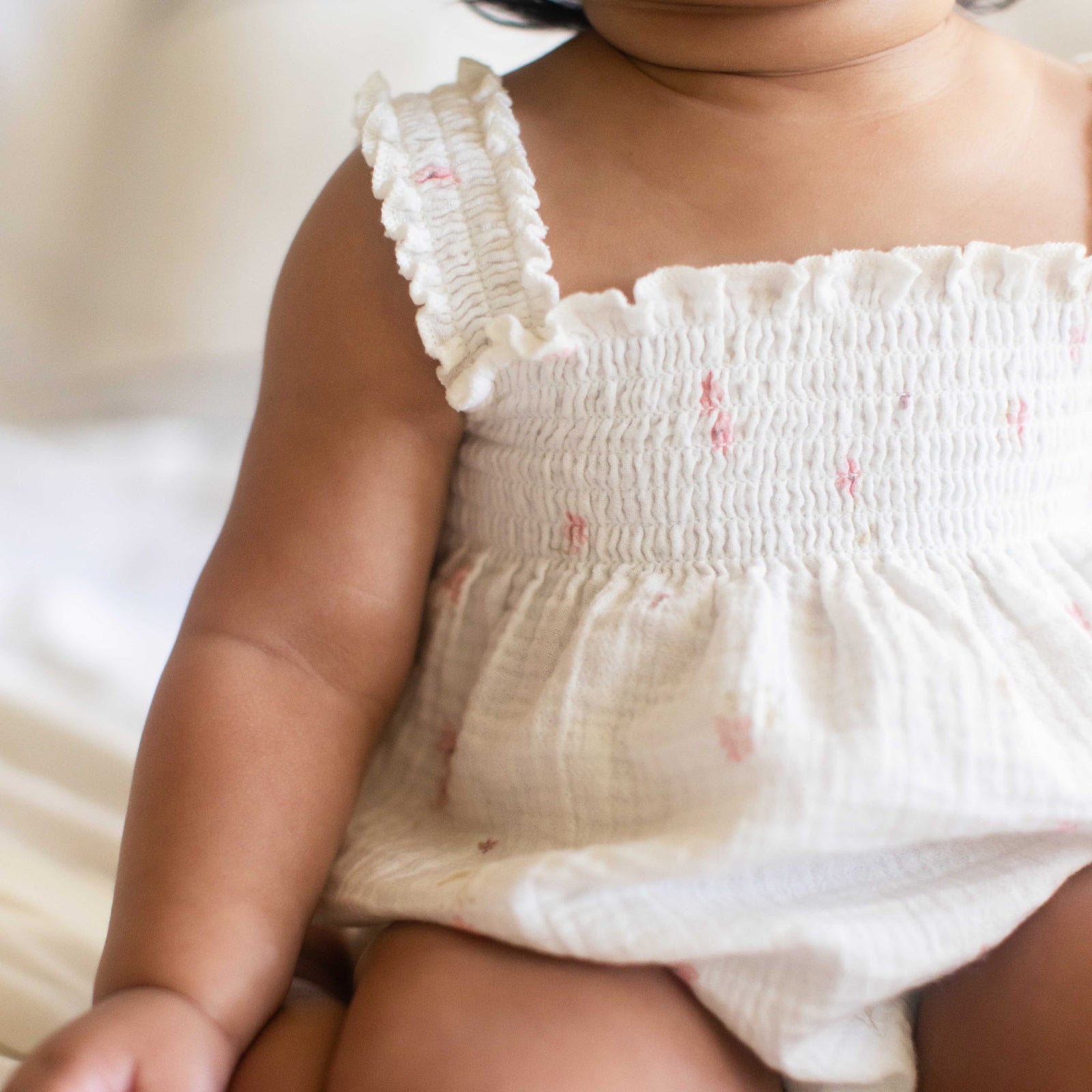 Product Image 1 of Floral Muslin Baby Girl Romper