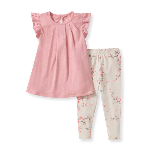 Slub Tunic & Cherry Blossoms Legging Set – Burt's Bees Baby