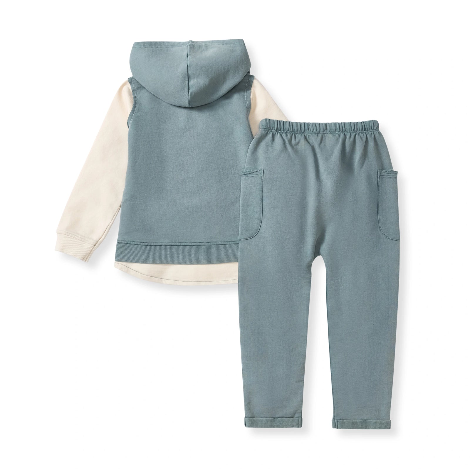 Acid Wash Sweatshirt & Pants Set Back