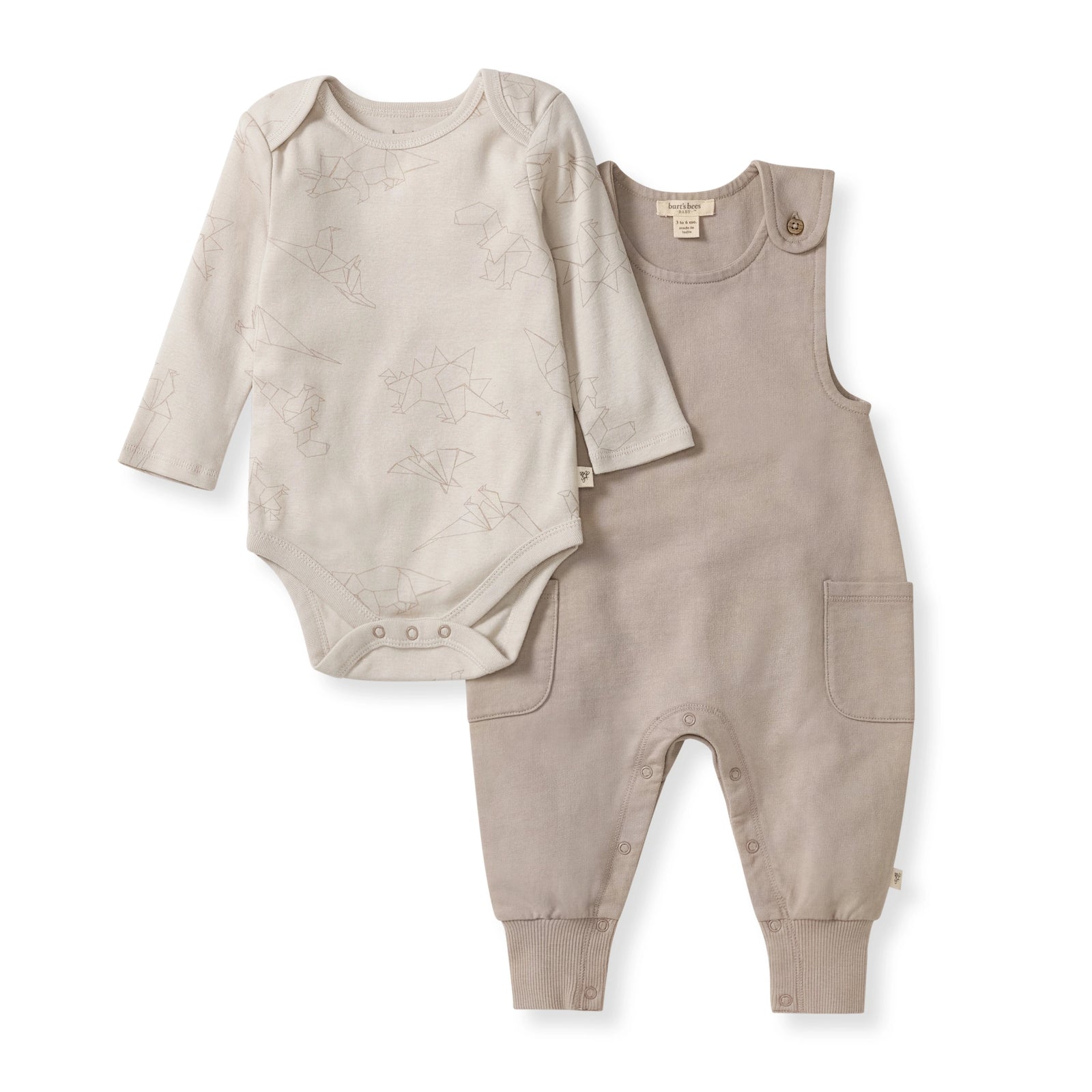 Origami Dinos Baby Boy Bodysuit & Jumpsuit Set