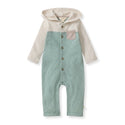 Chunky Slub Baby Boy Hooded Jumpsuit