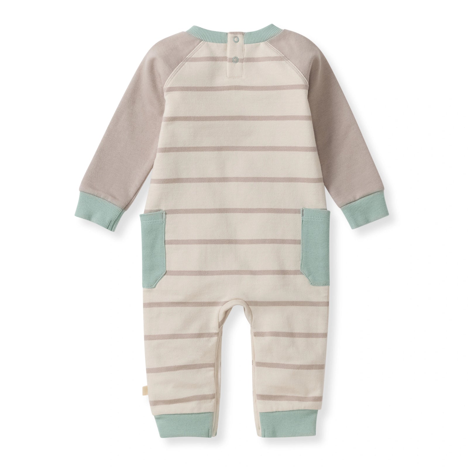 Basic Stripe Baby Boy Jumpsuit Back