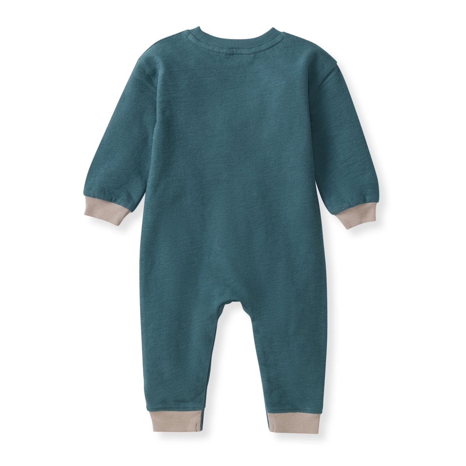 Textured Knit Baby Boy Jumpsuit Back