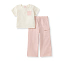 Girl Slub Pocket Tee & Pants Set