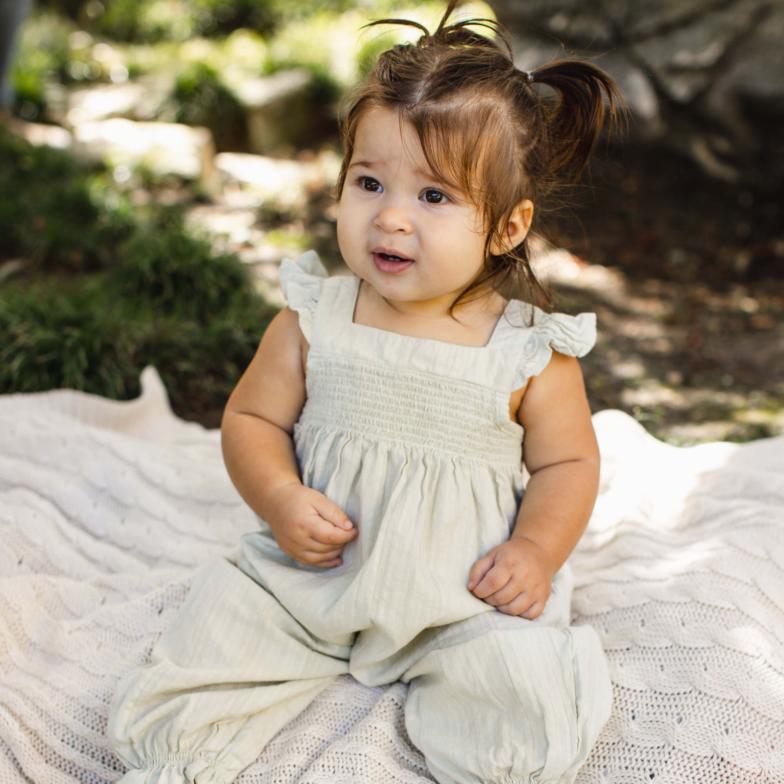 Product Image 1 of Seersucker Organic Baby Girl Jumpsuit