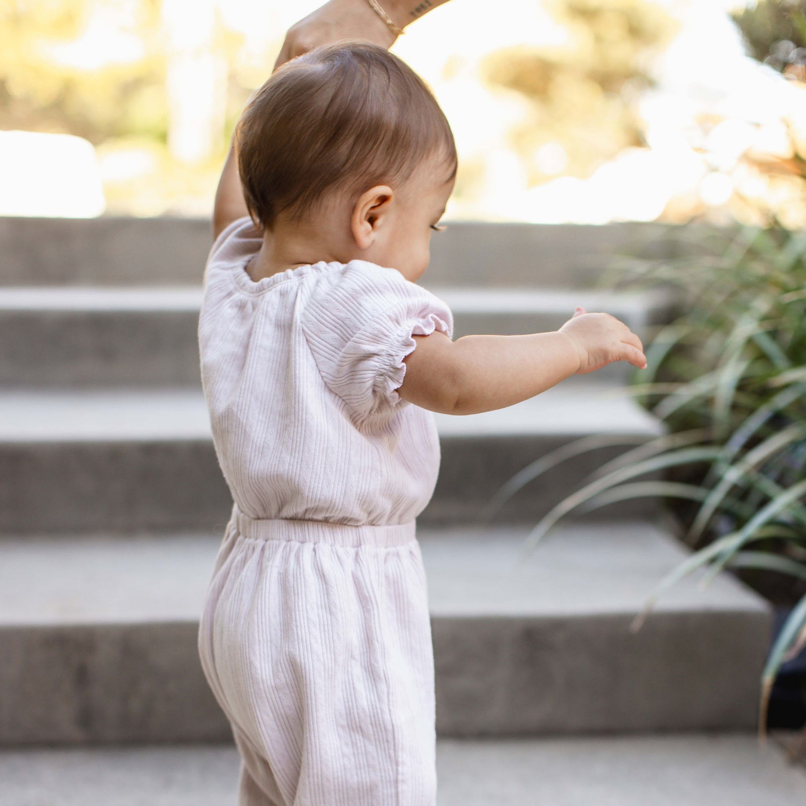 Product Image 1 of Pointelle Organic Girl Jumpsuit