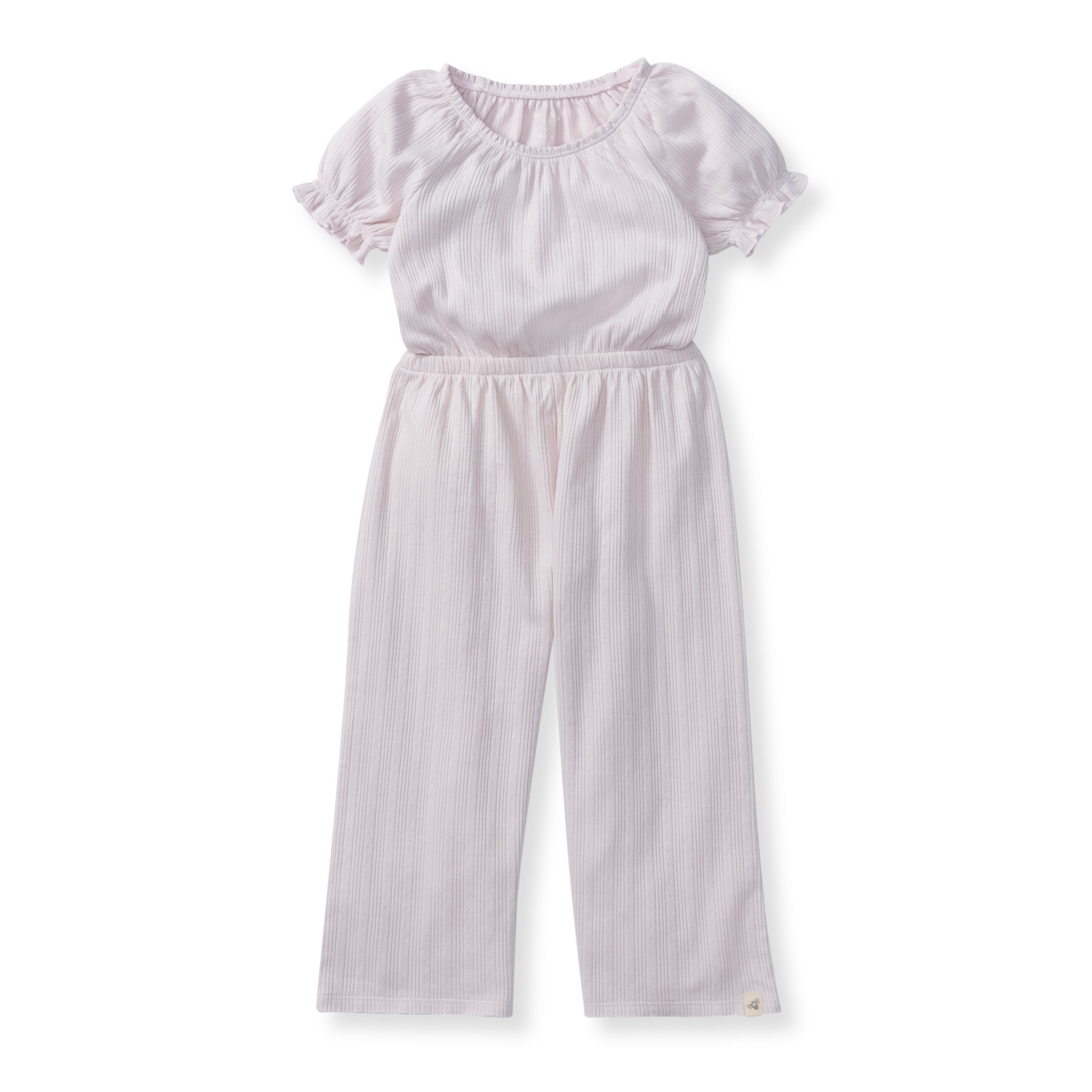 Pointelle Organic Girl Jumpsuit