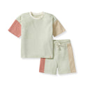 Color Blocked Boy Tee & Shorts Set