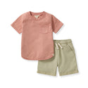 Acid Wash Pocket Tee & Shorts Set