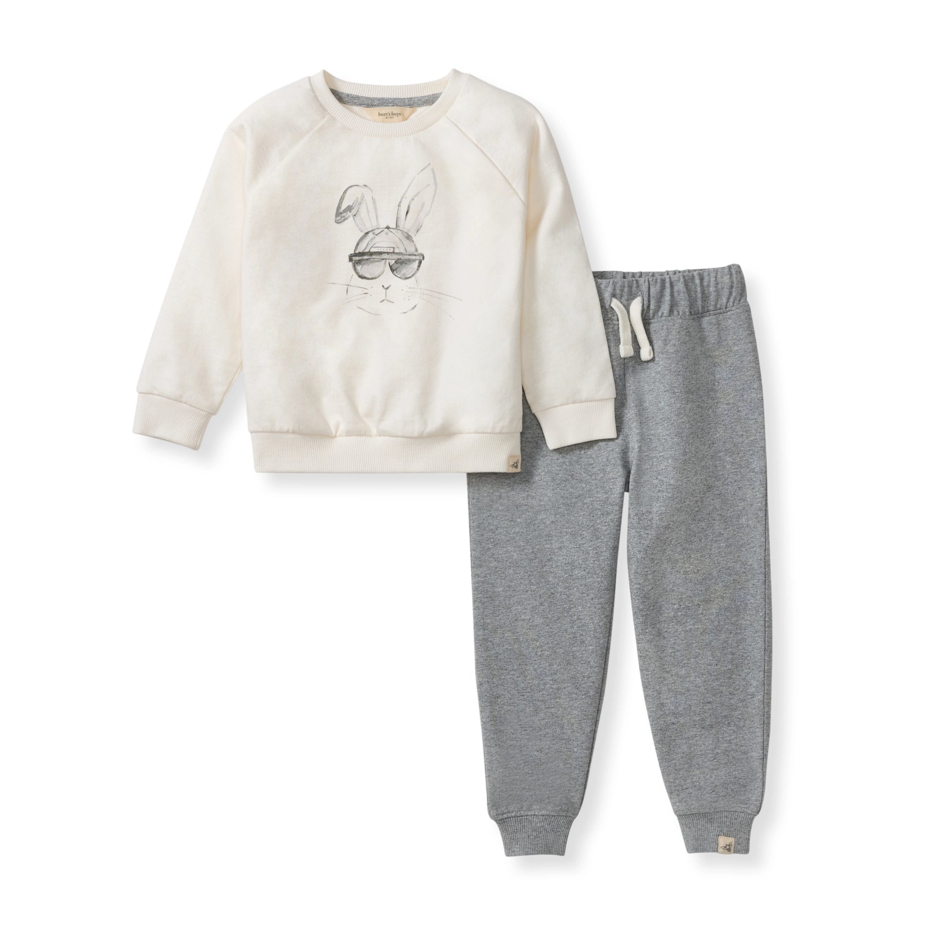 Boys Hip Hop Bunny Easter Sweatshirt and Sweatpants Outfit Set