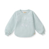 Light blue sweatshirt with 'HOPPY' text on a white background