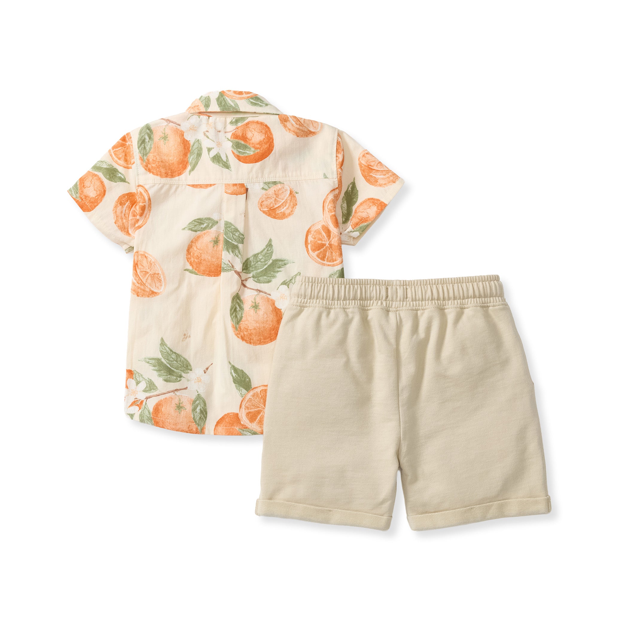 andwang Baby office belt short pants 正規品 Dubrovnik Oranges Matching Button Down Shirt & Shorts Set – Burt's
