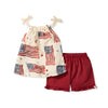 American Flag Girl Tank & Shorts Set