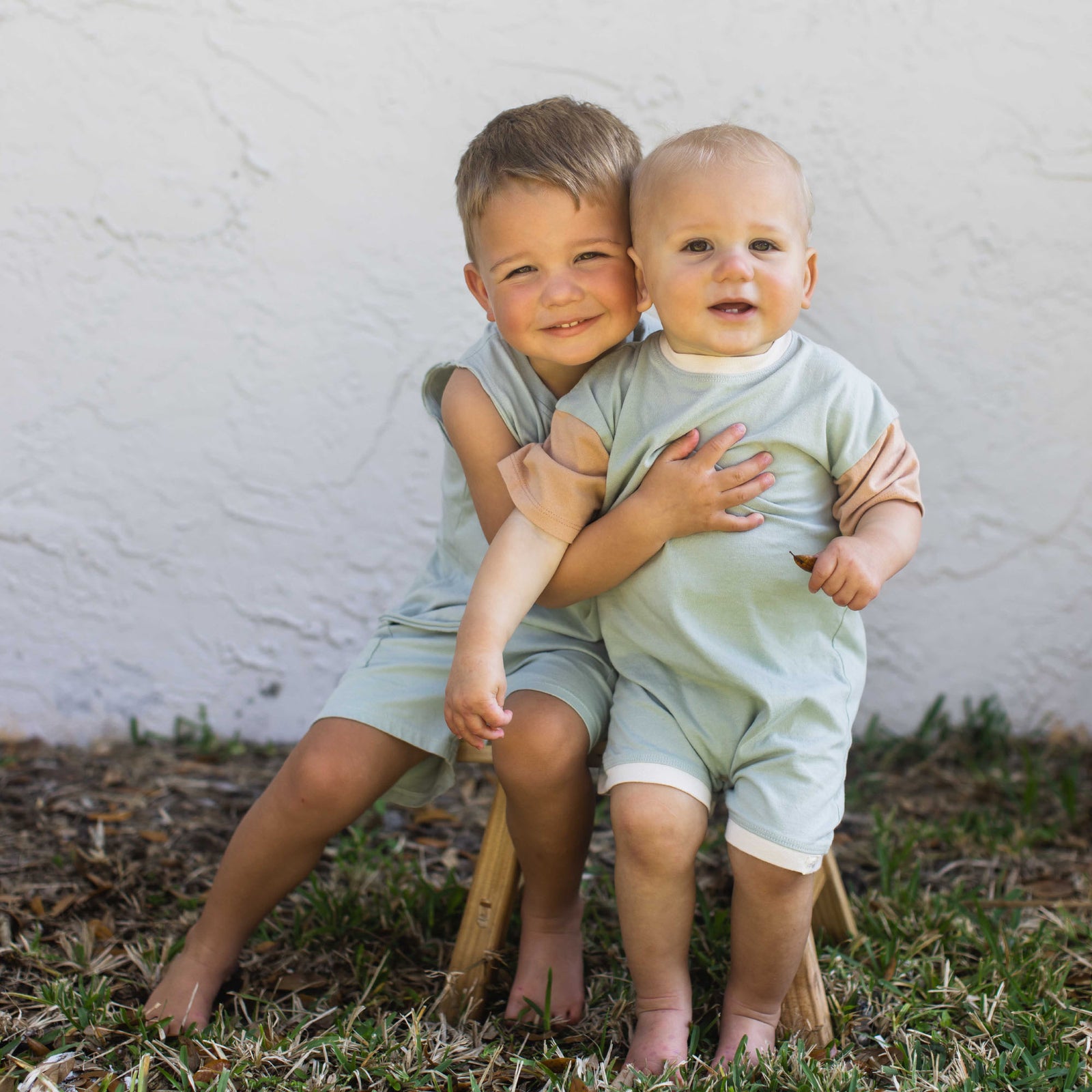 Product Image 3 of Basic Stripe Baby Boy Romper Set 2-Pack - Sweet Maple