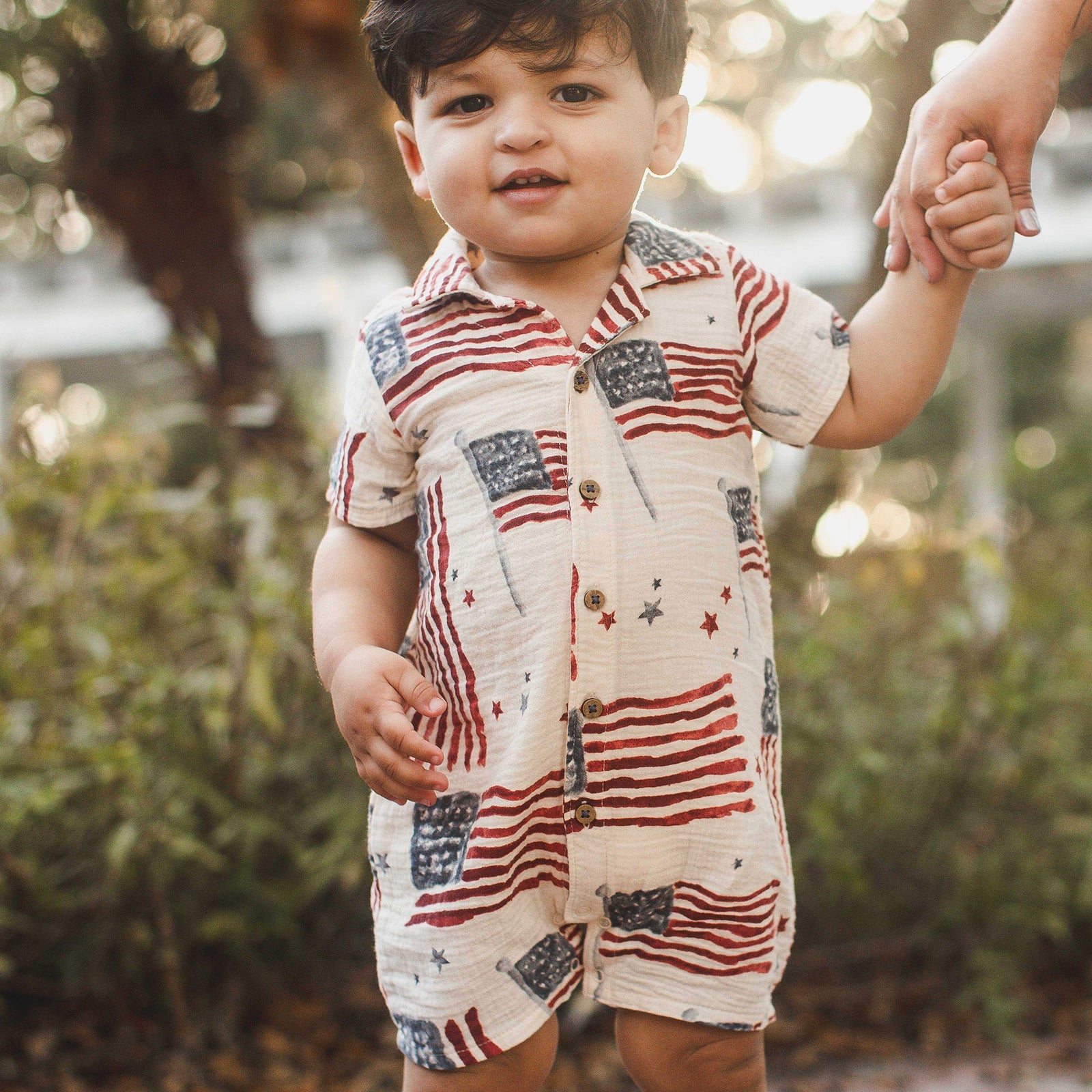Product Image 1 of American Flag Baby Boy Romper