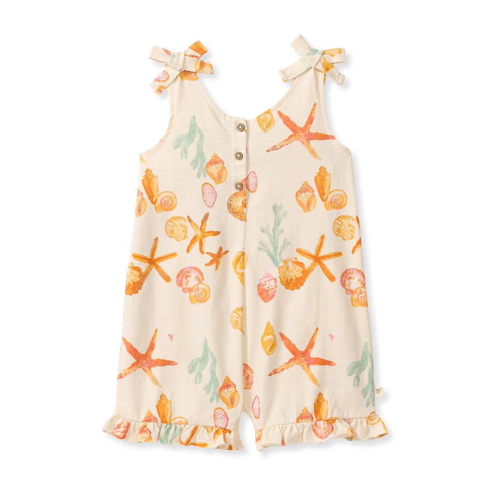 Starfish & Shells Organic Girl Romper